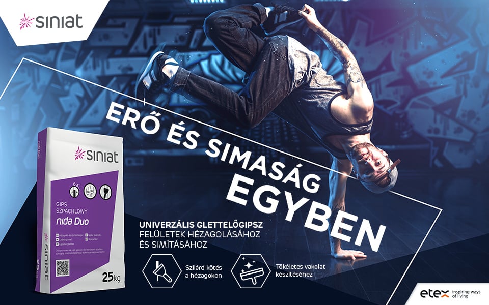 Nida Duo glettelő gipsz – a hézagolás ereje és a befejezés simasága egyben